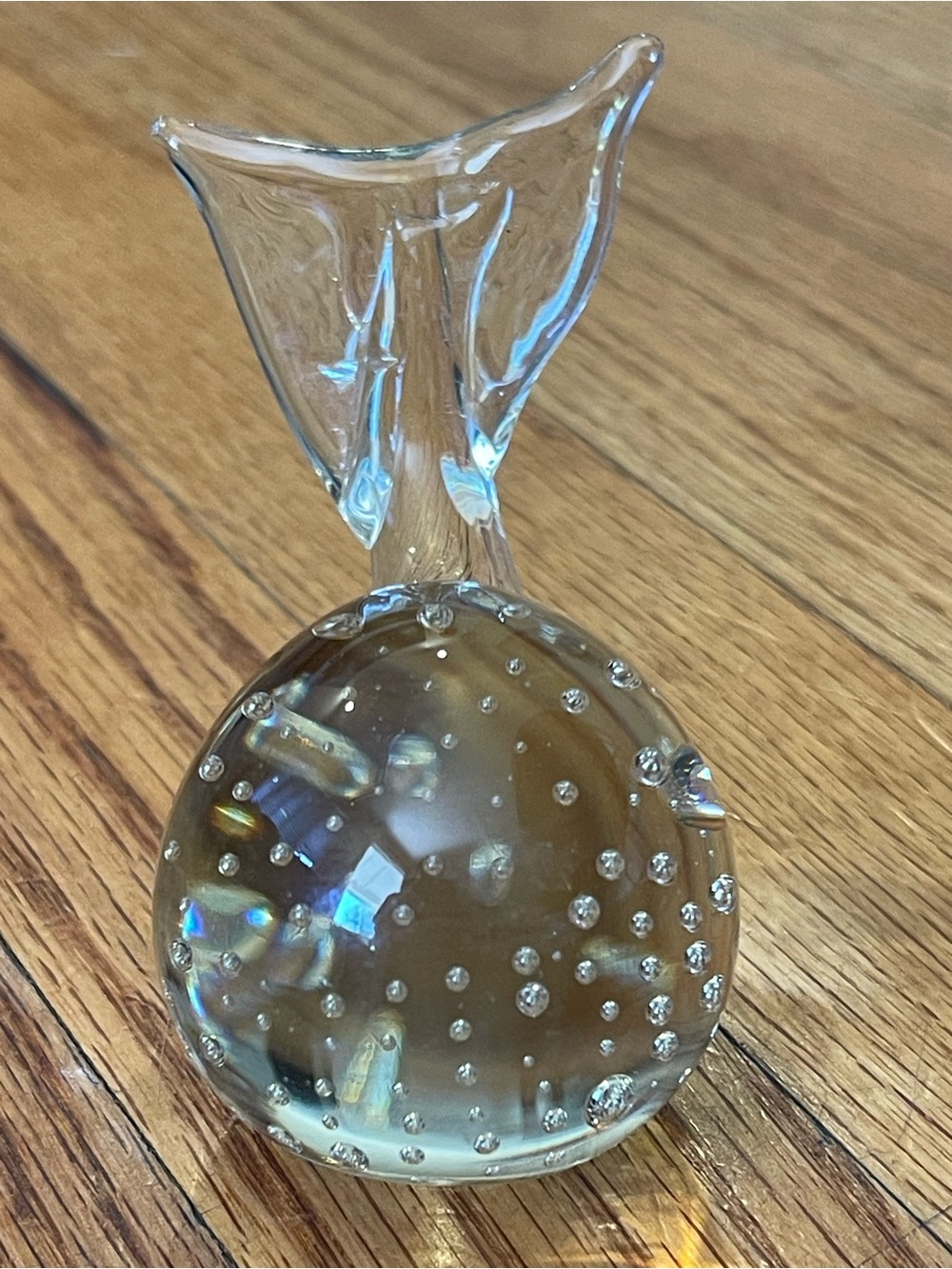 Vintage Hand Blown Glass Whale